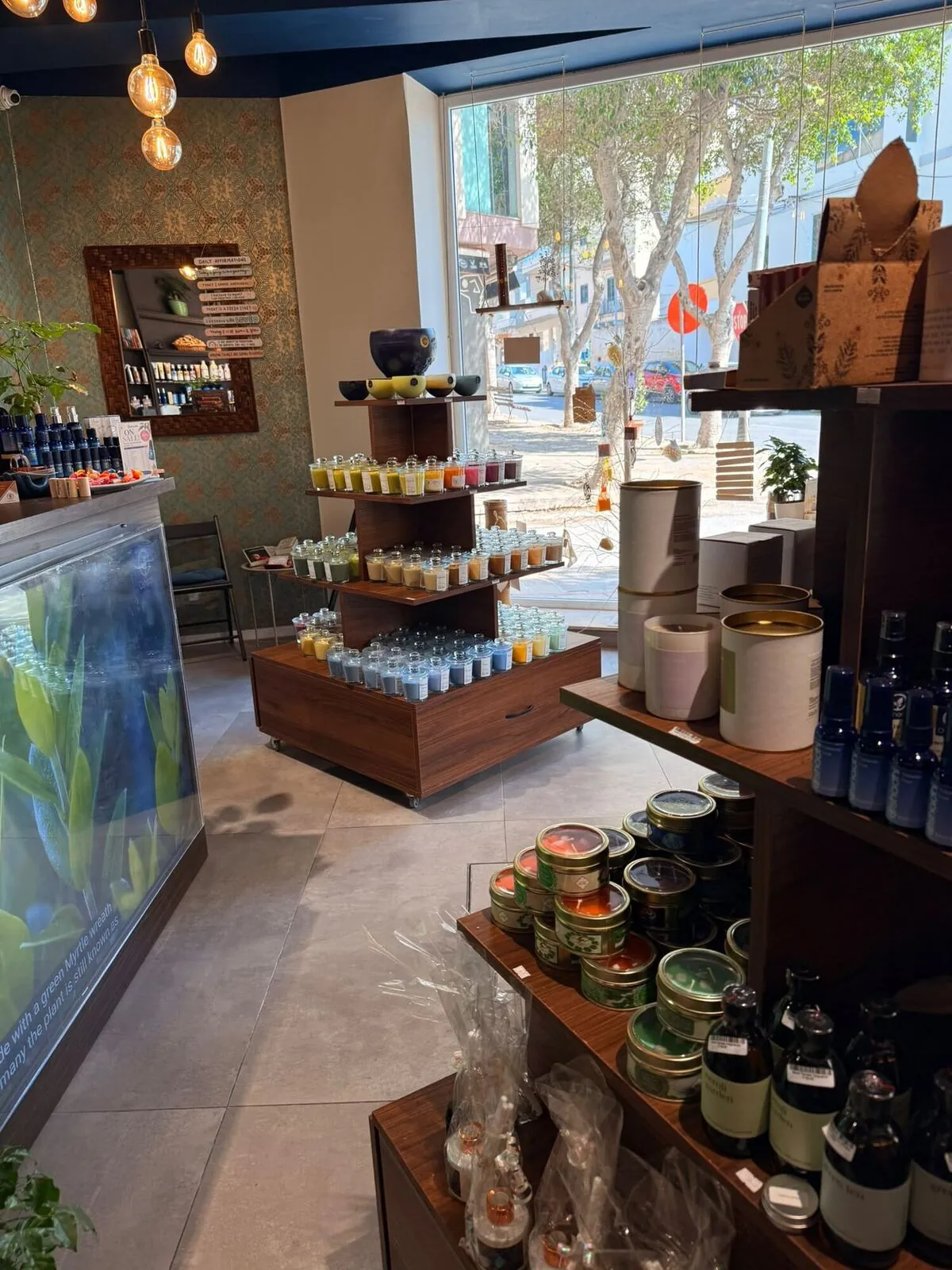 Inside the AromaHub shop in Naxxar